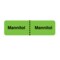 Nevs IV Drug Line Label - Mannitol/Mannitol 7/8" x 3" Green w/Black N-17499 - alternate 1